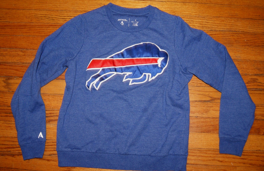 Buffalo Bills Womens Small Blue Crewneck Sweatshirt Antigua BIG Logo